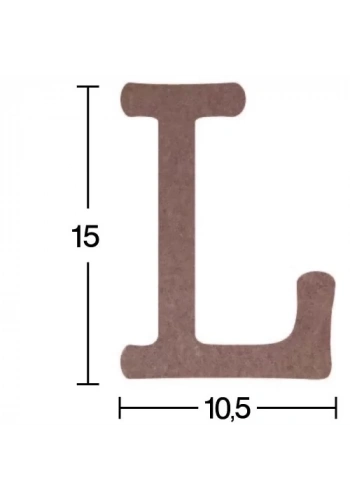 Hobi-Art H 15 Ayakta Durabilen Ahşap L Harfi (18 mm Kalınlık)