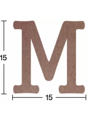 Hobi-Art H 16 Ayakta Durabilen Ahşap M Harfi (18 mm Kalınlık)