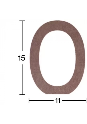 Hobi-Art H 18 Ayakta Durabilen Ahşap O Harfi (18 mm Kalınlık)