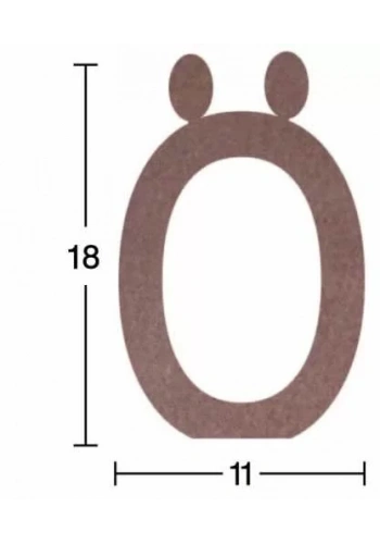 Hobi-Art H 19 Ayakta Durabilen Ahşap Ö Harfi (18 mm Kalınlık)