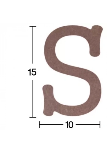 Hobi-Art H 22 Ayakta Durabilen Ahşap S Harfi (18 mm Kalınlık)