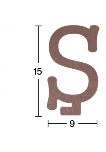 Hobi-Art H 23 Ayakta Durabilen Ahşap Ş Harfi (18 mm Kalınlık)