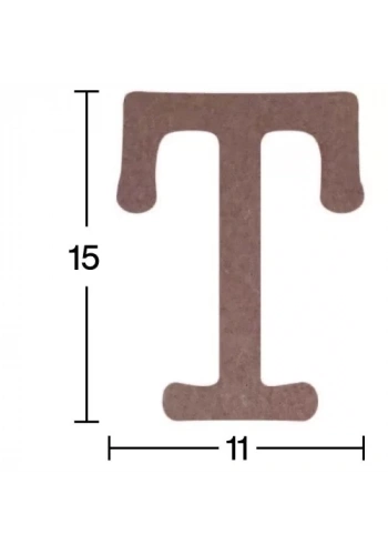 Hobi-Art H 24 Ayakta Durabilen Ahşap T Harfi (18 mm Kalınlık)
