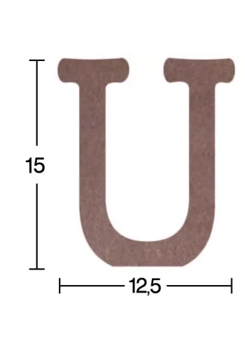 Hobi-Art H 25 Ayakta Durabilen Ahşap U Harfi (18 mm Kalınlık)