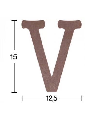 Hobi-Art H 27 Ayakta Durabilen Ahşap V Harfi (18 mm Kalınlık)