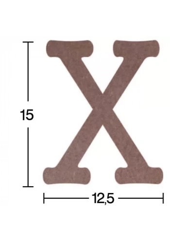 Hobi-Art H 31 Ayakta Durabilen Ahşap X Harfi (18 mm Kalınlık)