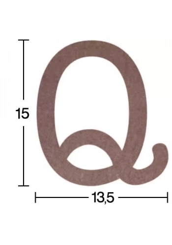 Hobi-Art H 32 Ayakta Durabilen Ahşap Q Harfi (18 mm Kalınlık)