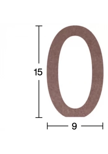 Hobi-Art H 33 Ayakta Durabilen Ahşap 0 Rakamı (18 mm Kalınlık)