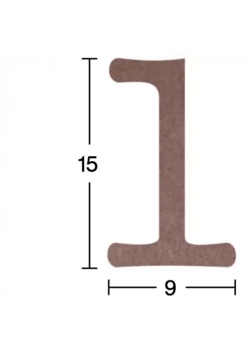 Hobi-Art H 34 Ayakta Durabilen Ahşap 1 Rakamı (18 mm Kalınlık)