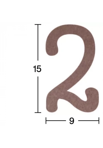 Hobi-Art H 35 Ayakta Durabilen Ahşap 2 Rakamı (18 mm Kalınlık)