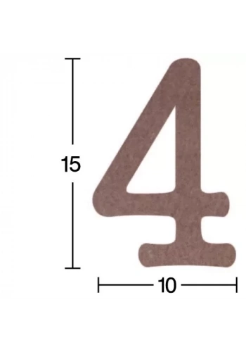Hobi-Art H 37 Ayakta Durabilen Ahşap 4 Rakamı (18 mm Kalınlık)