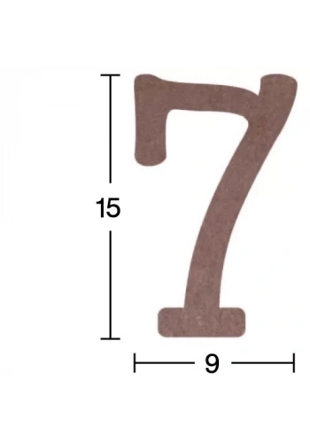 Hobi-Art H 40 Ayakta Durabilen Ahşap 7 Rakamı (18 mm Kalınlık)