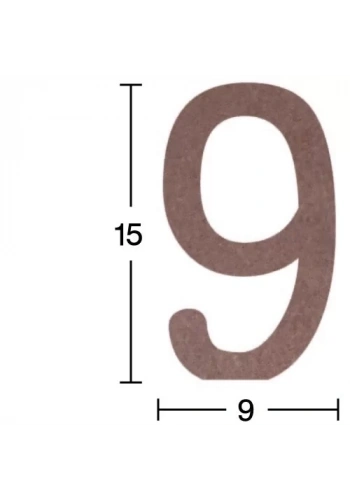 Hobi-Art H 42 Ayakta Durabilen Ahşap 9 Rakamı (18 mm Kalınlık)