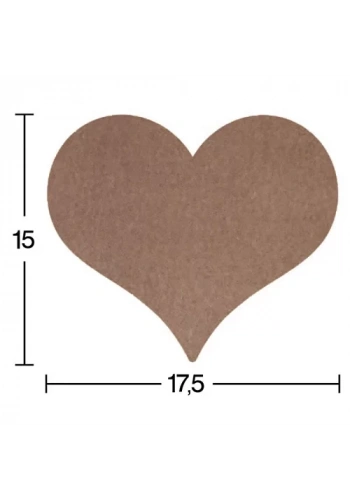 Hobi-Art H 45 Ayakta Durabilen Ahşap Kalp (18 mm Kalınlık)