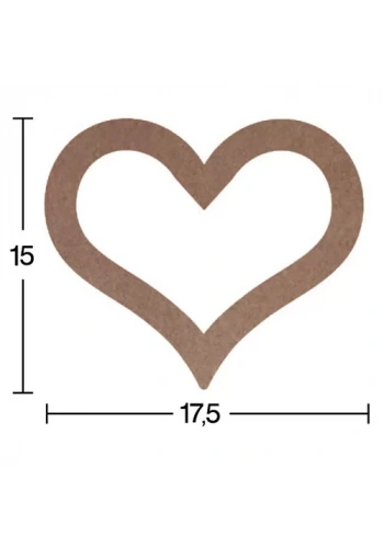 Hobi-Art H 46 Ayakta Durabilen Ahşap Kalp (18 mm Kalınlık)