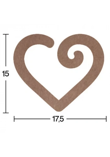 Hobi-Art H 47 Ayakta Durabilen Ahşap Kalp (18 mm Kalınlık)