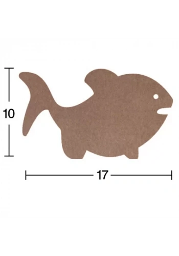 Hobi-Art H 53 Ayakta Durabilen Ahşap Balık (18 mm Kalınlık)