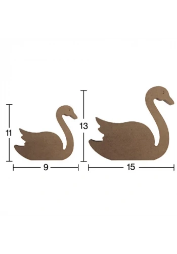 Hobi-Art H 55 Ayakta Durabilen Ahşap Kuğu (18 mm Kalınlık)