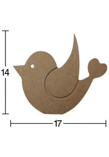 Hobi-Art H 58 Ayakta Durabilen Ahşap Kuş (18 mm Kalınlık)