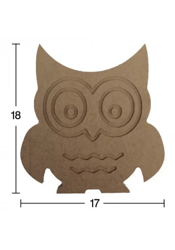 Hobi-Art H 60 Ayakta Durabilen Ahşap Baykuş (18 mm Kalınlık)