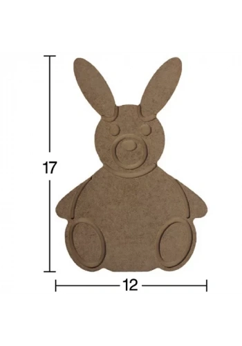 Hobi-Art H 63 Ayakta Durabilen Ahşap Tavşan (18 mm Kalınlık)