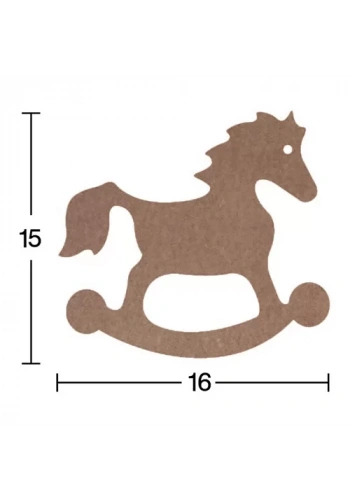 Hobi-Art H 68 Ayakta Durabilen Ahşap Sallanan At (18 mm Kalınlık)