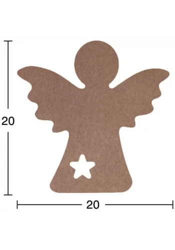 Hobi-Art H 70 Ayakta Durabilen Ahşap Melek (18 mm Kalınlık)