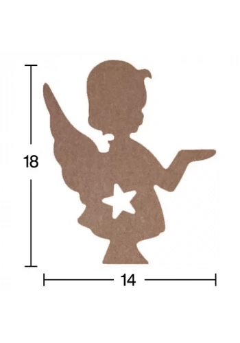 Hobi-Art H 72 Ayakta Durabilen Ahşap Melek (18 mm Kalınlık)