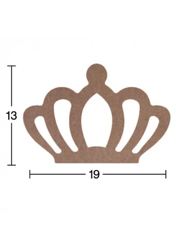 Hobi-Art H 80 Ayakta Durabilen Ahşap Kral Tacı (18 mm Kalınlık)