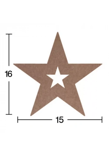 Hobi-Art H 82 Ayakta Durabilen Ahşap Yıldız (18 mm Kalınlık)