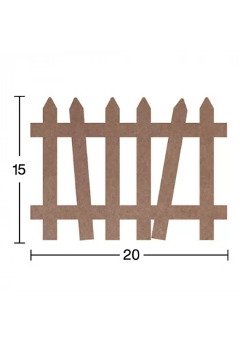 Hobi-Art H 87 Ayakta Durabilen Ahşap Bahçe Çiti (18 mm Kalınlık)
