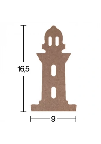Hobi-Art H 88 Ayakta Durabilen Ahşap Deniz Feneri (18 mm Kalınlık)