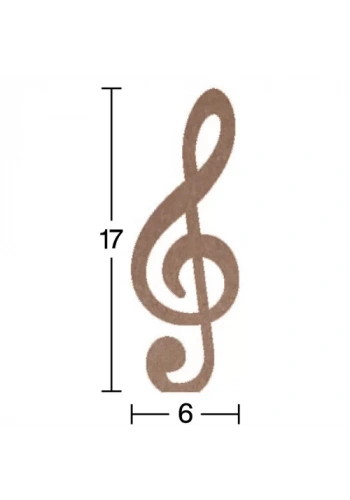 Hobi-Art H 91 Ayakta Durabilen Ahşap Müzik Anahtarı (18 mm Kalınlık)