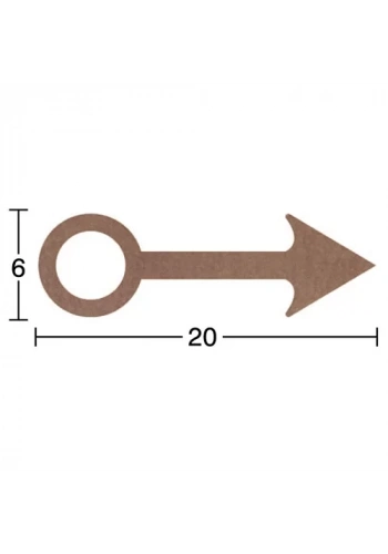 Hobi-Art H 98 Ayakta Durabilen Ahşap Ok (18 mm Kalınlık)