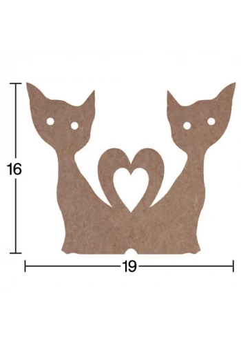 Hobi-Art H 102 Ayakta Durabilen Ahşap Kedi (18 mm Kalınlık)