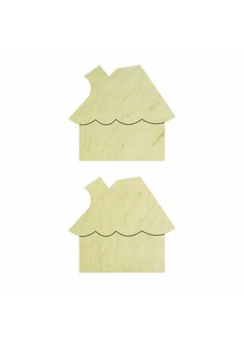 Hobi-Art KD 295 Ev Figürlü Mini Ahşap Obje