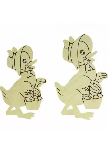 Hobi-Art KD 301 Ördek Figürlü Mini Ahşap Obje