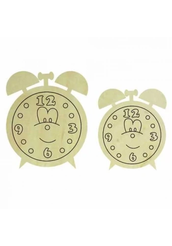 Hobi-Art KD 306 Saat Figürlü Mini Ahşap Obje