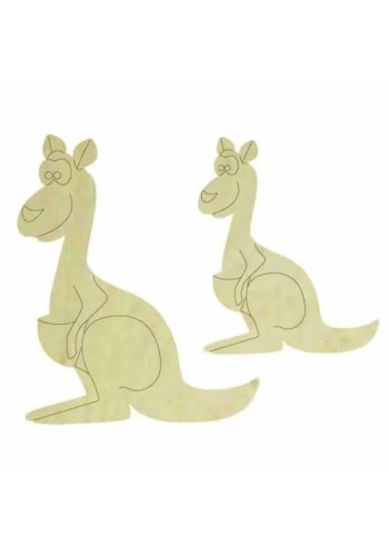 Hobi-Art KD 312 Kanguru Figürlü Mini Ahşap Obje
