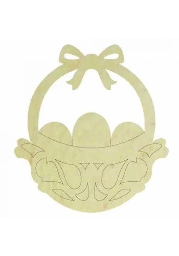 Hobi-Art KD 314 Sepet ve Yumurta Figürlü Mini Ahşap Obje