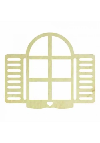 Hobi-Art KD 319 Pencere Figürlü Mini Ahşap Obje