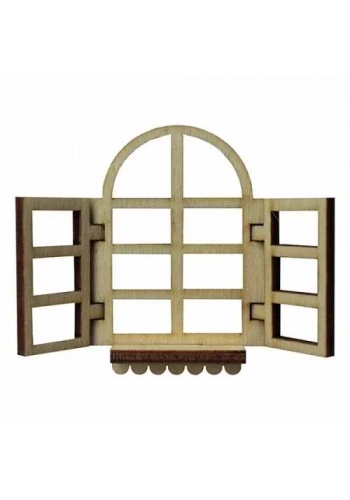 Hobi-Art KD 321 Pencere Figürlü Mini Ahşap Obje