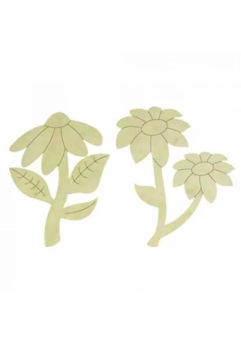 Hobi-Art KD 328 Çiçek Figürlü Mini Ahşap Obje