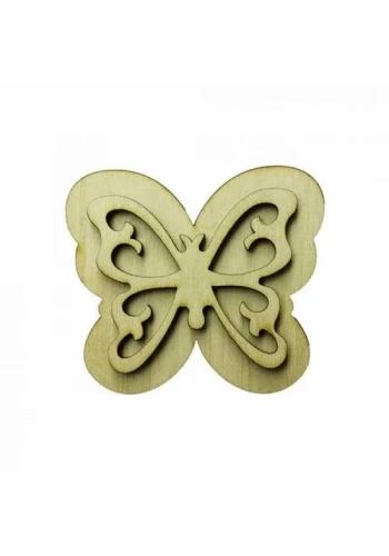 Hobi-Art KD 335 Kelebek Figürlü Mini Ahşap Obje