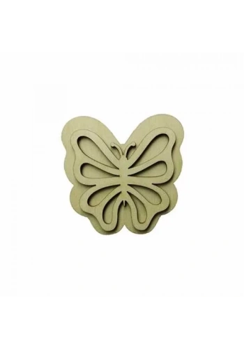 Hobi-Art KD 337 Kelebek Figürlü Mini Ahşap Obje