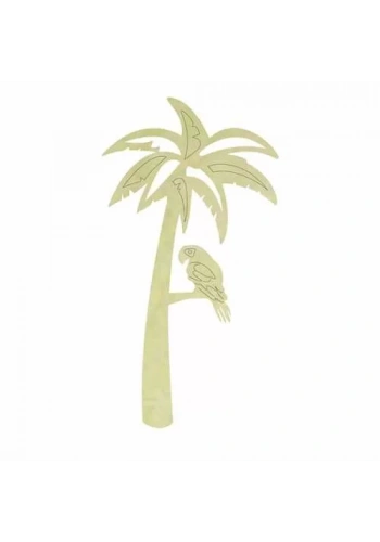 Hobi-Art KD 352 Palmiye Ağacı Figürlü Mini Ahşap Obje