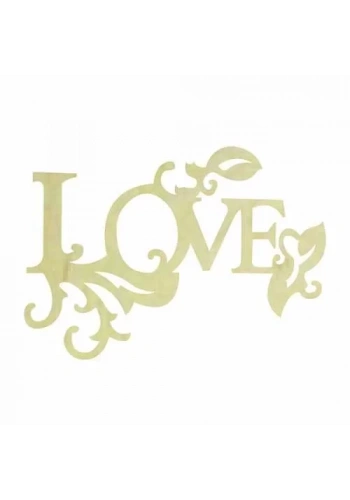 Hobi-Art KD 353 Love Yazılı Mini Ahşap Obje