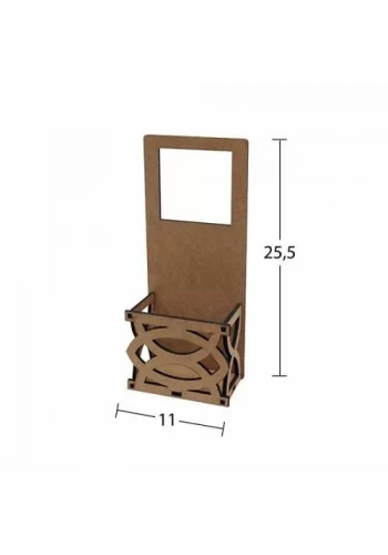 Hobi-Art L 308 Demonte Ham Ahşap Telefon Şarj Kutusu ve Prizlik