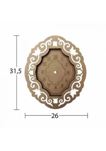 Hobi-Art L 320 Dekoratif Ahşap Saat