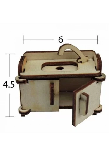 Hobi-Art MN 32 Ham Ahşap Minyatür Obje